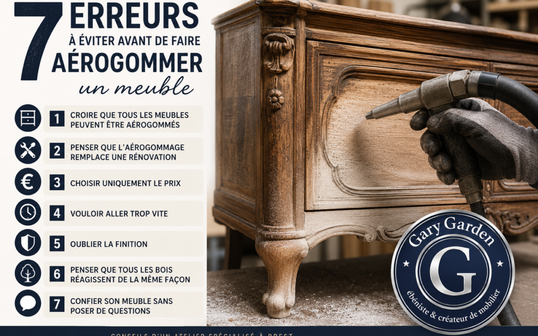 7 erreurs à éviter avant de faire aérogommer un meuble