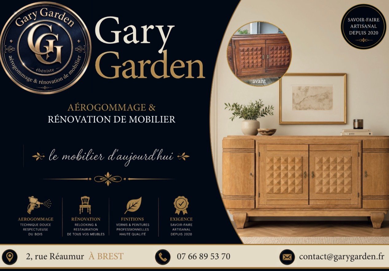 Gary Garden Sablae de meuble par aerogommage à Brest et dans le finistere